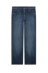 Calça Dark Indigo Elastic Skate  Escuro C/ Grampos