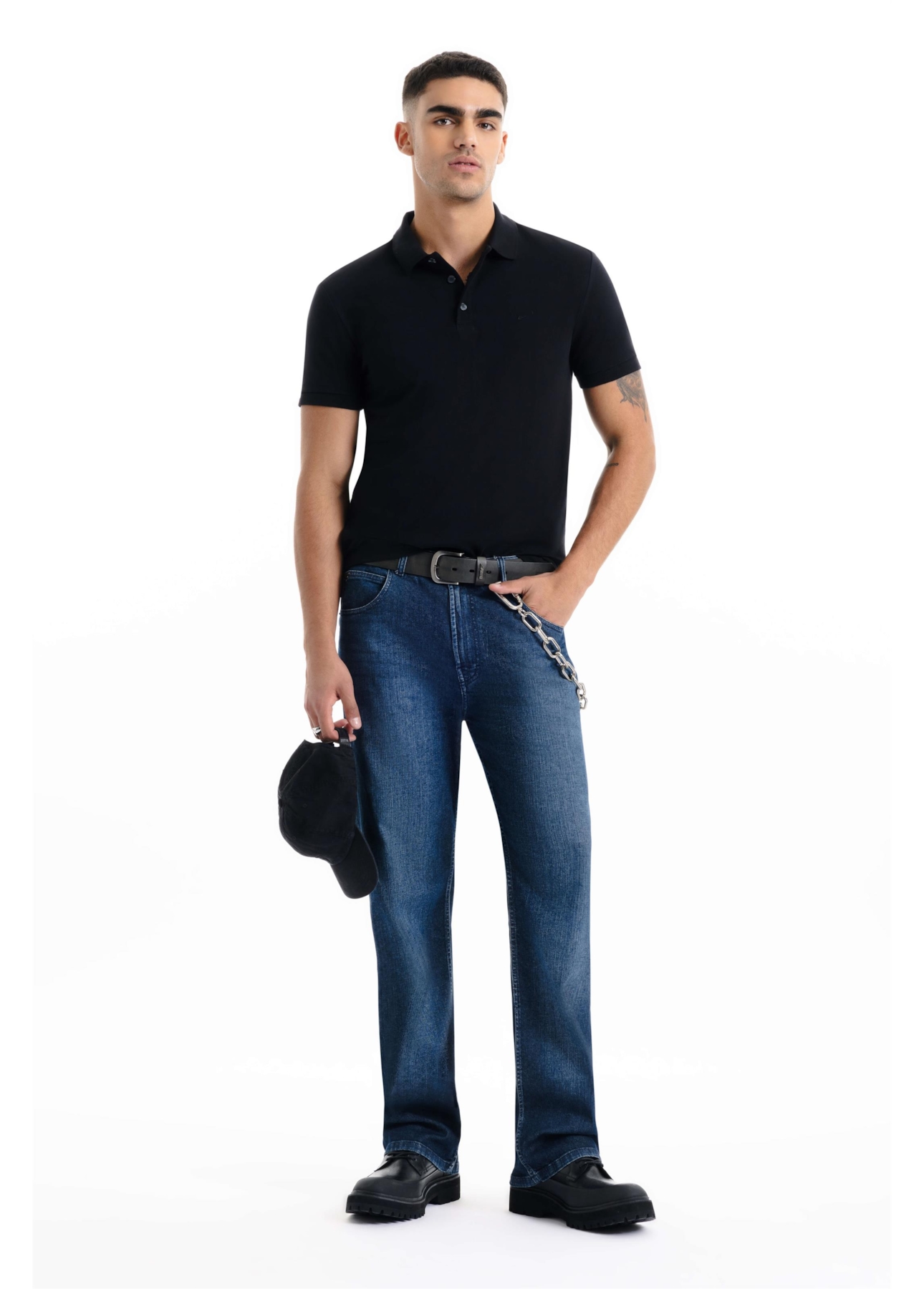 Calça Dark Indigo Elastic Skate Lav.Escuro C/ Used