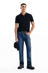 Calça Dark Indigo Elastic Skate Lav.Escuro C/ Used