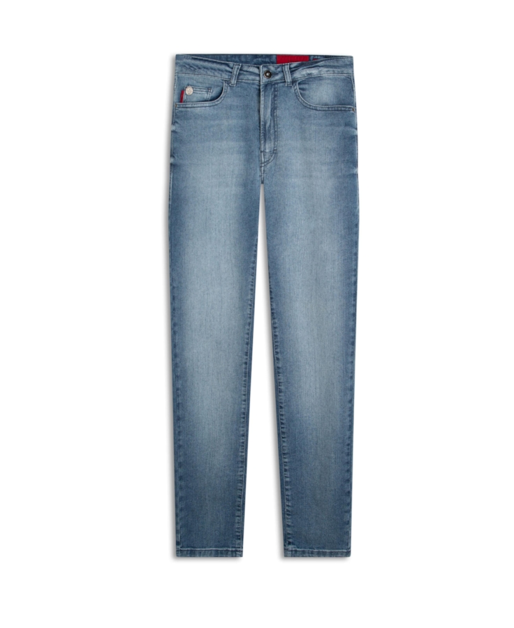 Calça Dark Indigo Elastic Slim 1969- Lav. Claro C/ Grampo