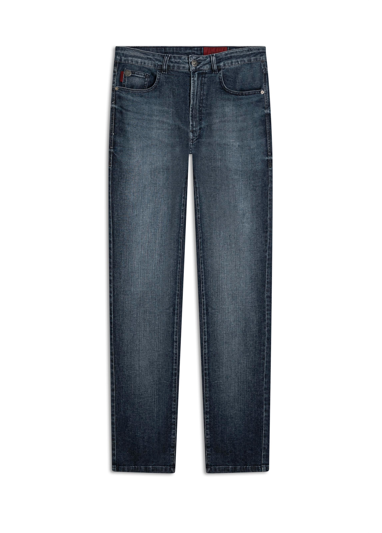 Calça Dark Indigo Elastic Slim Escuro C/ Grampos