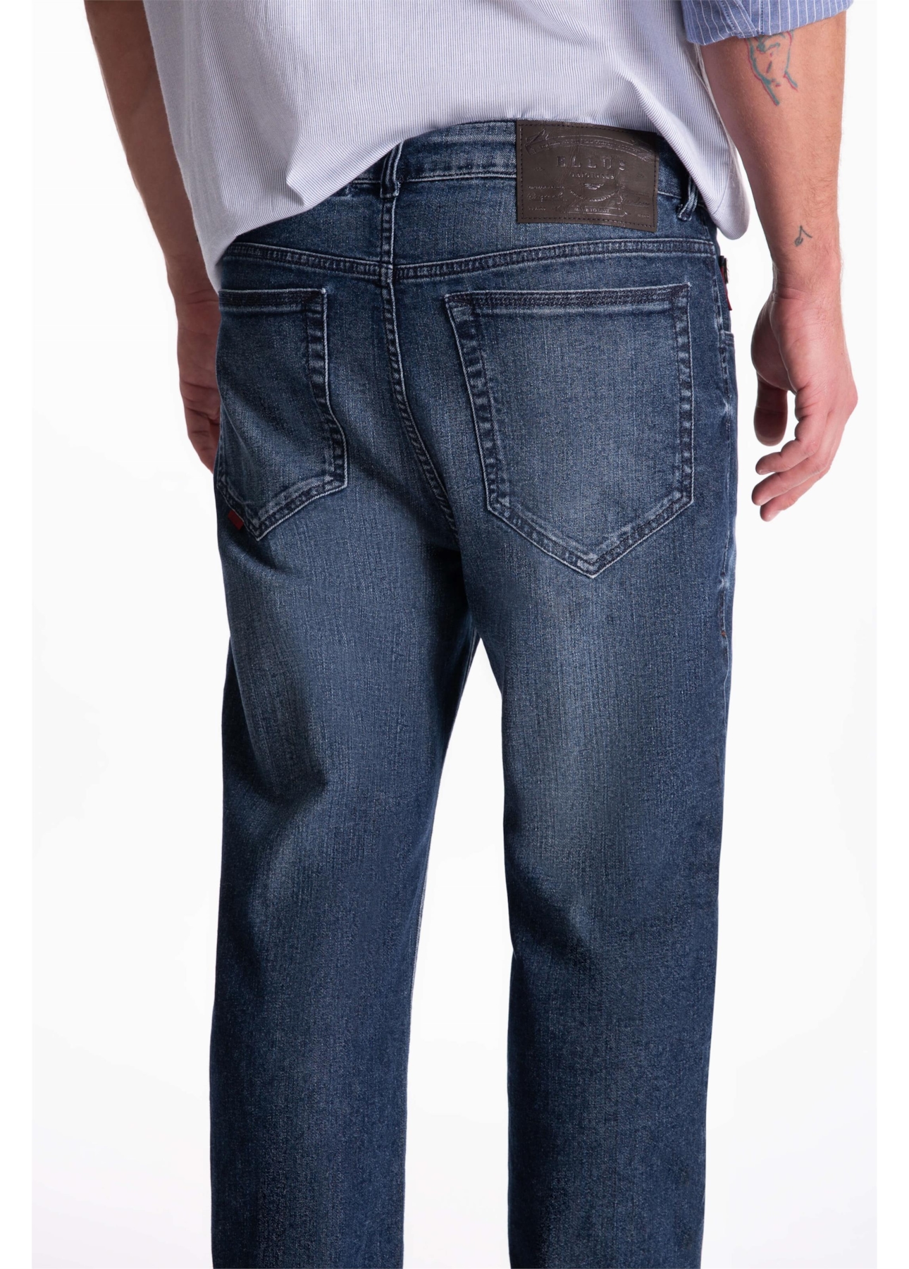 Calça Dark Indigo Elastic Straight Lav.Escuro