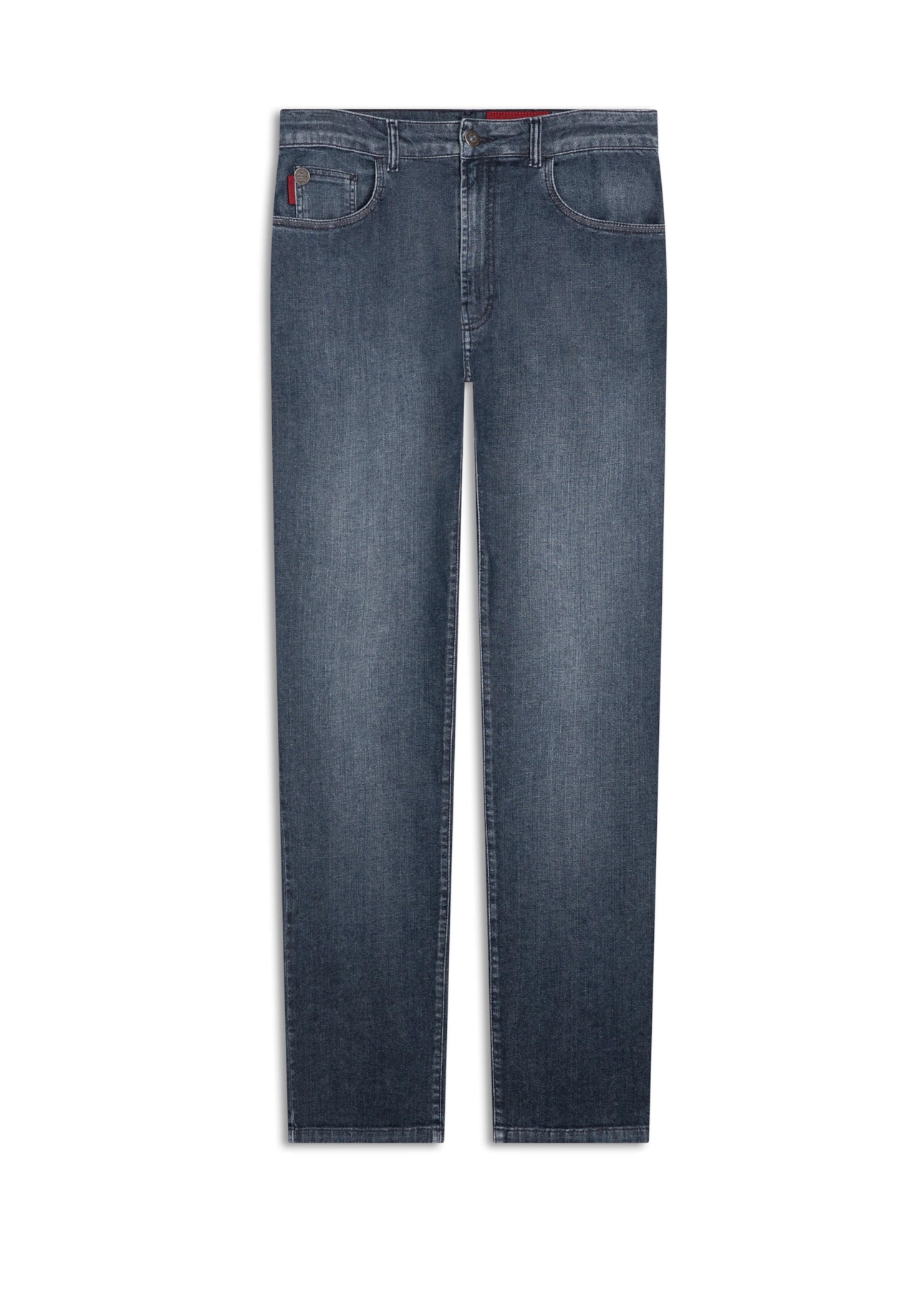 Calça Dark Indigo Elastic Straight Lav.Escuro C/ Used