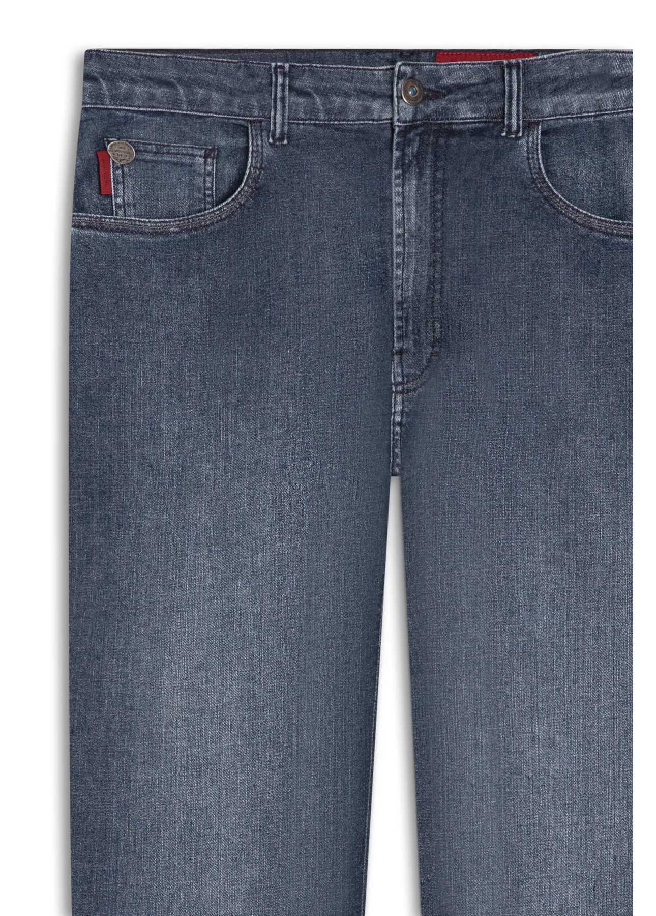Calça Dark Indigo Elastic Straight Lav.Escuro C/ Used