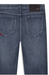 Calça Dark Indigo Elastic Straight Lav.Escuro C/ Used