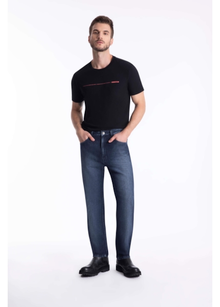 Calça Dark Indigo Elastic Straight Lav. Escuro i