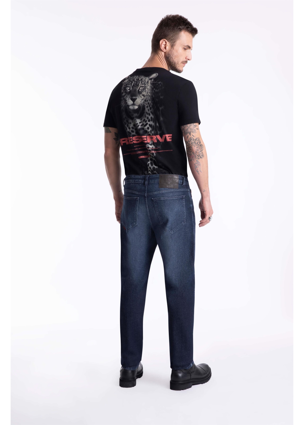 Calça Dark Indigo Elastic Straight Lav. Escuro i