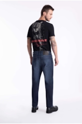 Calça Dark Indigo Elastic Straight Lav. Escuro i
