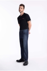 Calça Dark Indigo Elastic Straight Lav. Escuro i