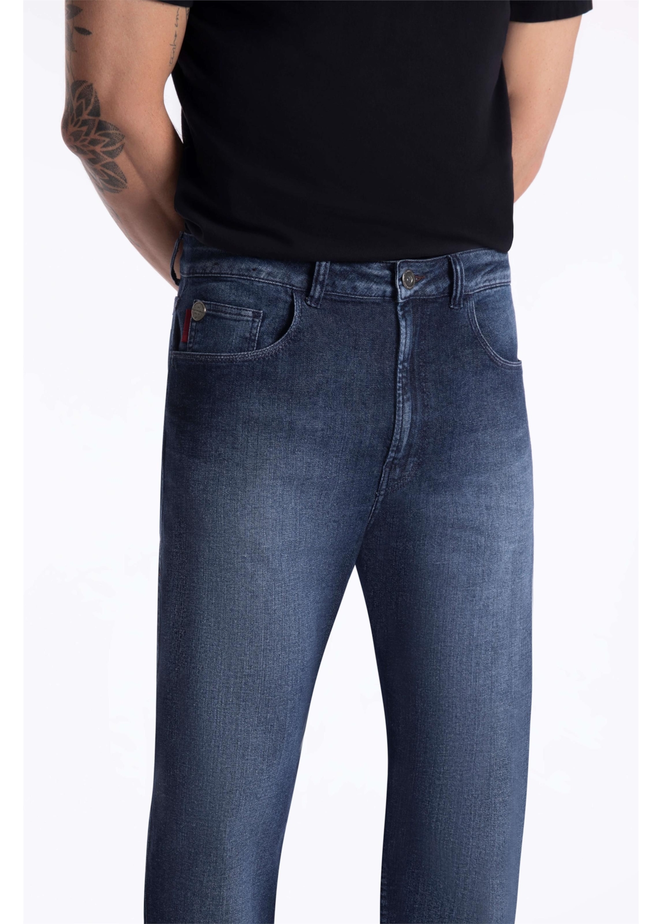 Calça Dark Indigo Elastic Straight Lav. Escuro i