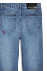 Calça Dark Indigo Elastic Straight Lav.Medio C/ Used