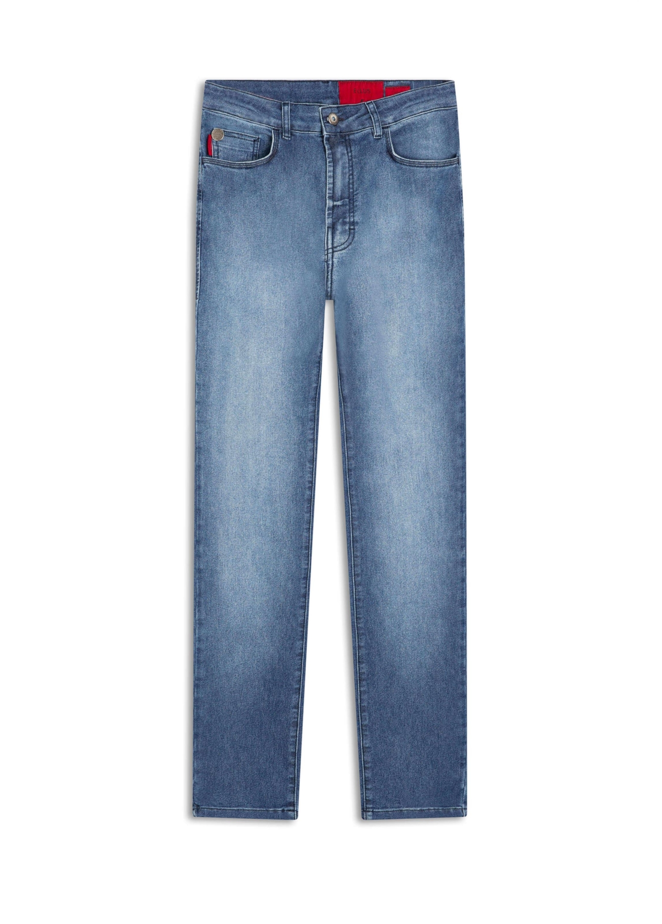 Calça Dark Indigo Elastic Straight Lav.Medio C/ Used