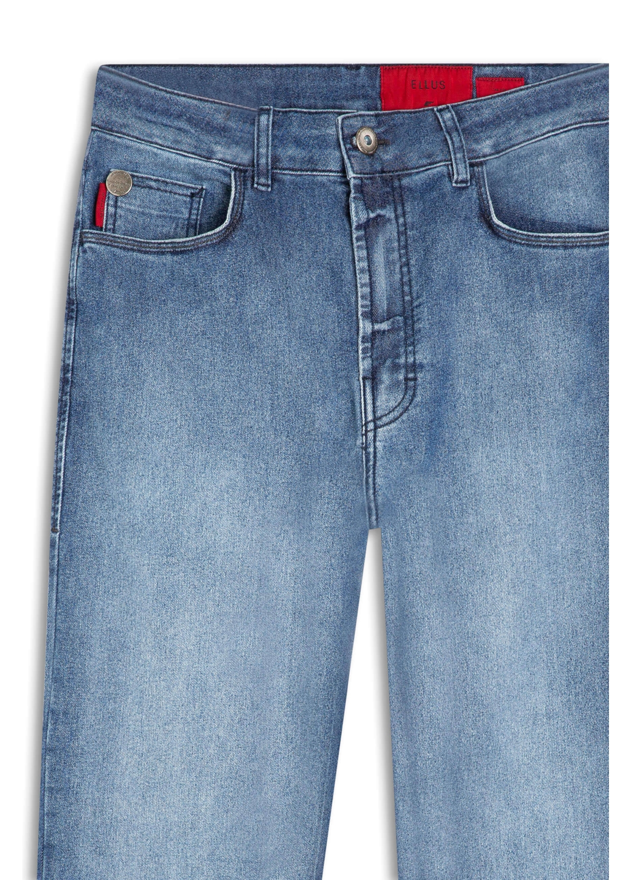 Calça Dark Indigo Elastic Straight Lav.Medio C/ Used
