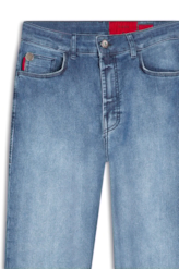 Calça Dark Indigo Elastic Straight Lav.Medio C/ Used