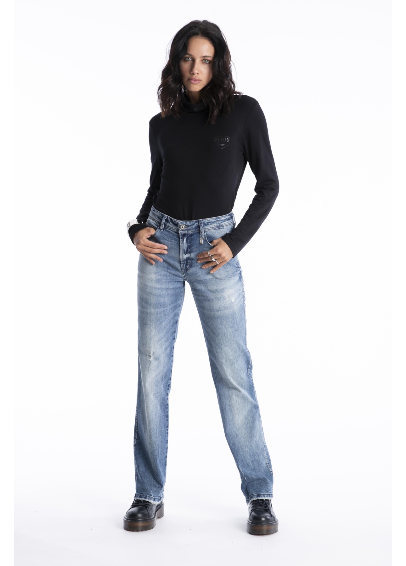 Calça Dark Sea Elastic 1685-Lav.Medio C/Sky+puid