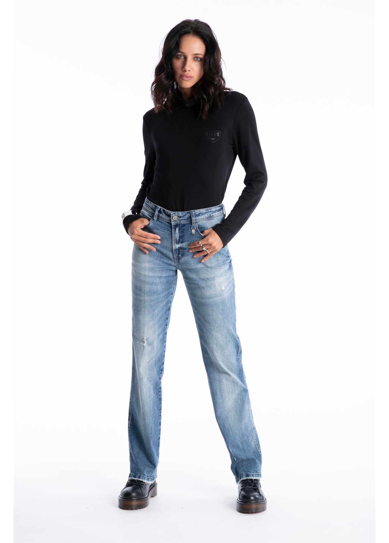 Calça Dark Sea Elastic 1685-Lav.Medio C/Sky+puid