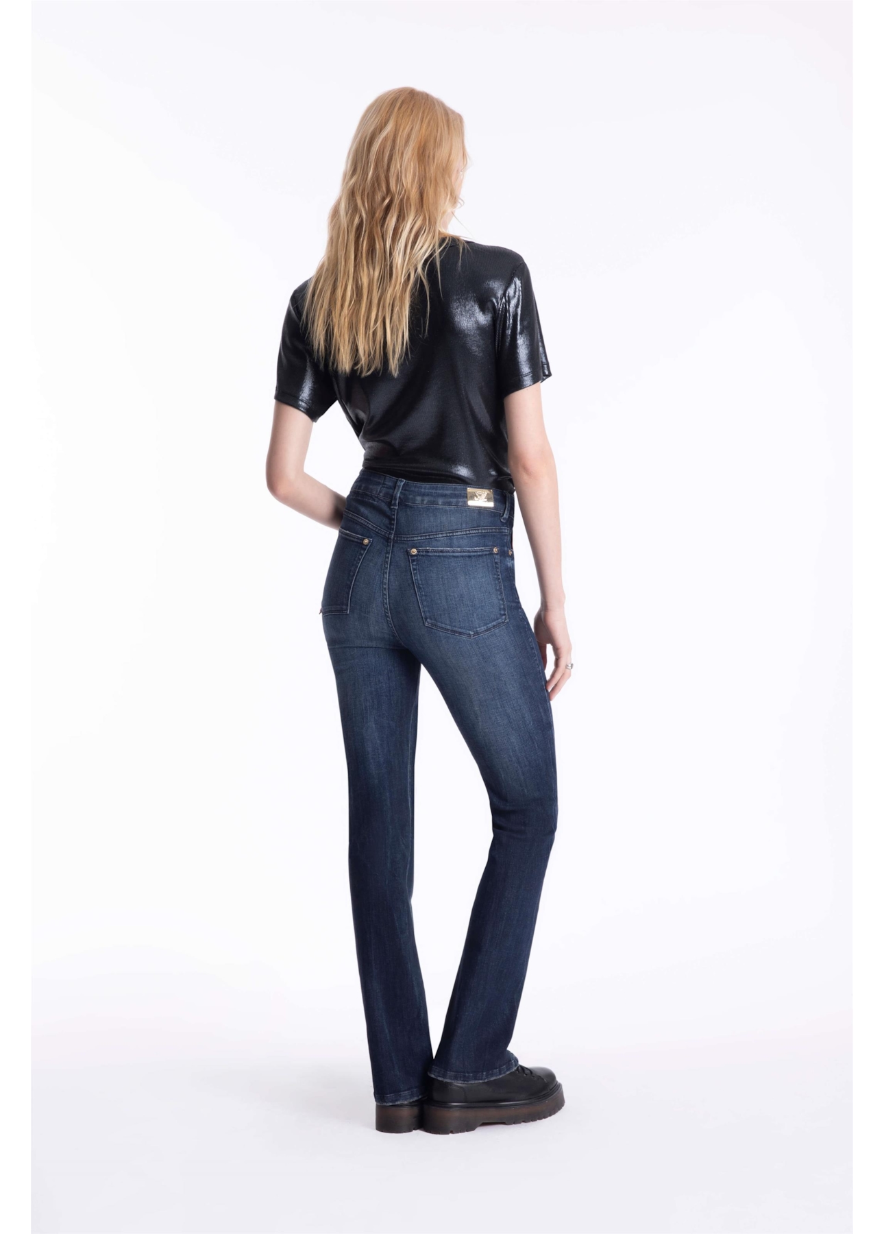 Calça Dark Sea Elastic Bootcut Escuro C/ Jato