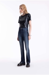Calça Dark Sea Elastic Bootcut Escuro C/ Jato