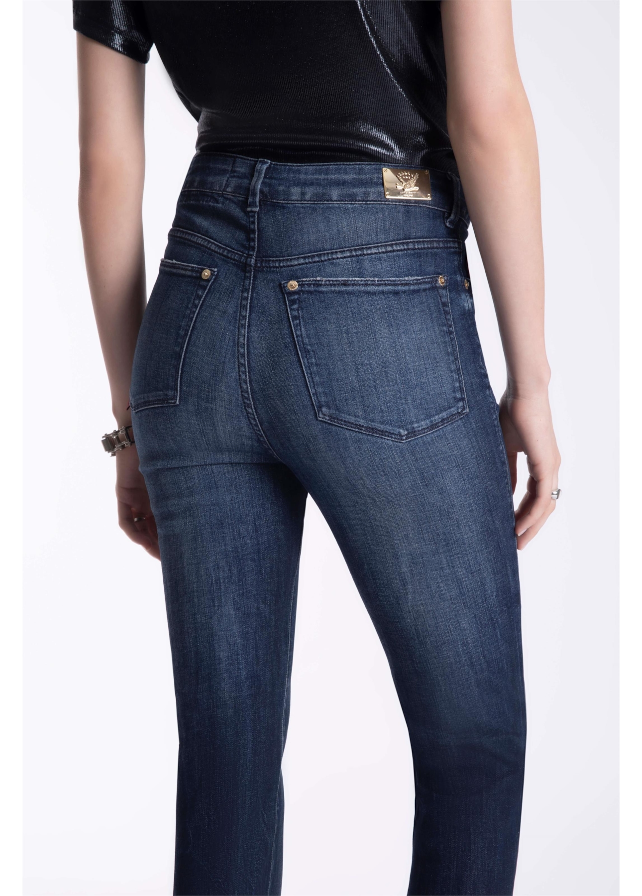 Calça Dark Sea Elastic Bootcut Escuro C/ Jato