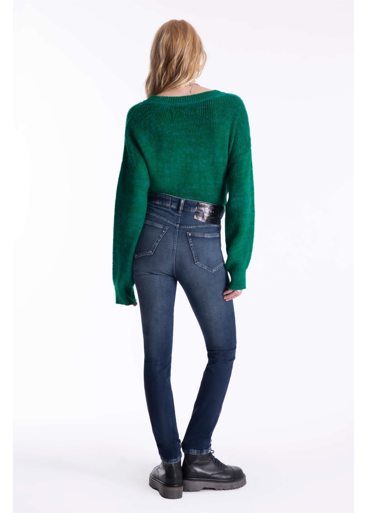Calça Dark Sea Elastic Hiper Skinny Lav.Medio  C/ Grampos