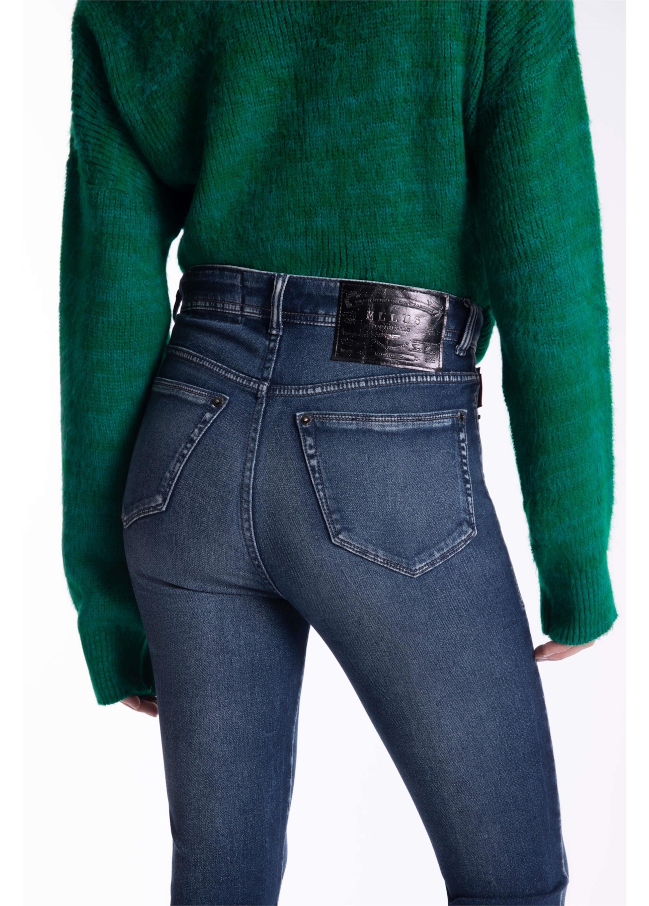 Calça Dark Sea Elastic Hiper Skinny Lav.Medio  C/ Grampos