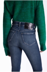 Calça Dark Sea Elastic Hiper Skinny Lav.Medio  C/ Grampos