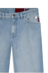 Calça Dark Sea Elastic Low Rise 1955 Lav.Claro C/ Tie d