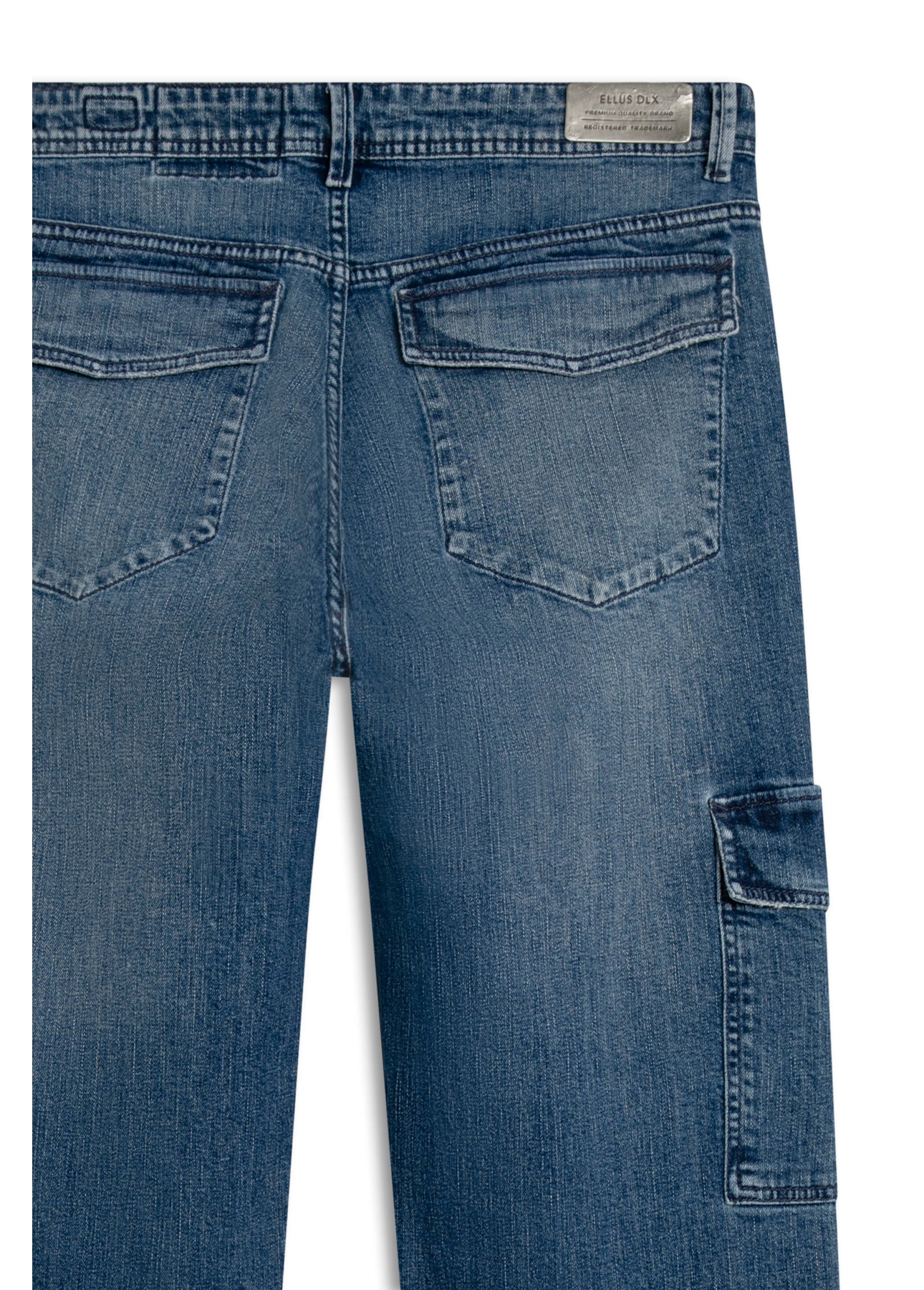 Calça Dark Sea Elastic Low Rise Cargo 1962 Lav. Medio C/ Used