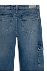 Calça Dark Sea Elastic Low Rise Cargo 1962 Lav. Medio C/ Used