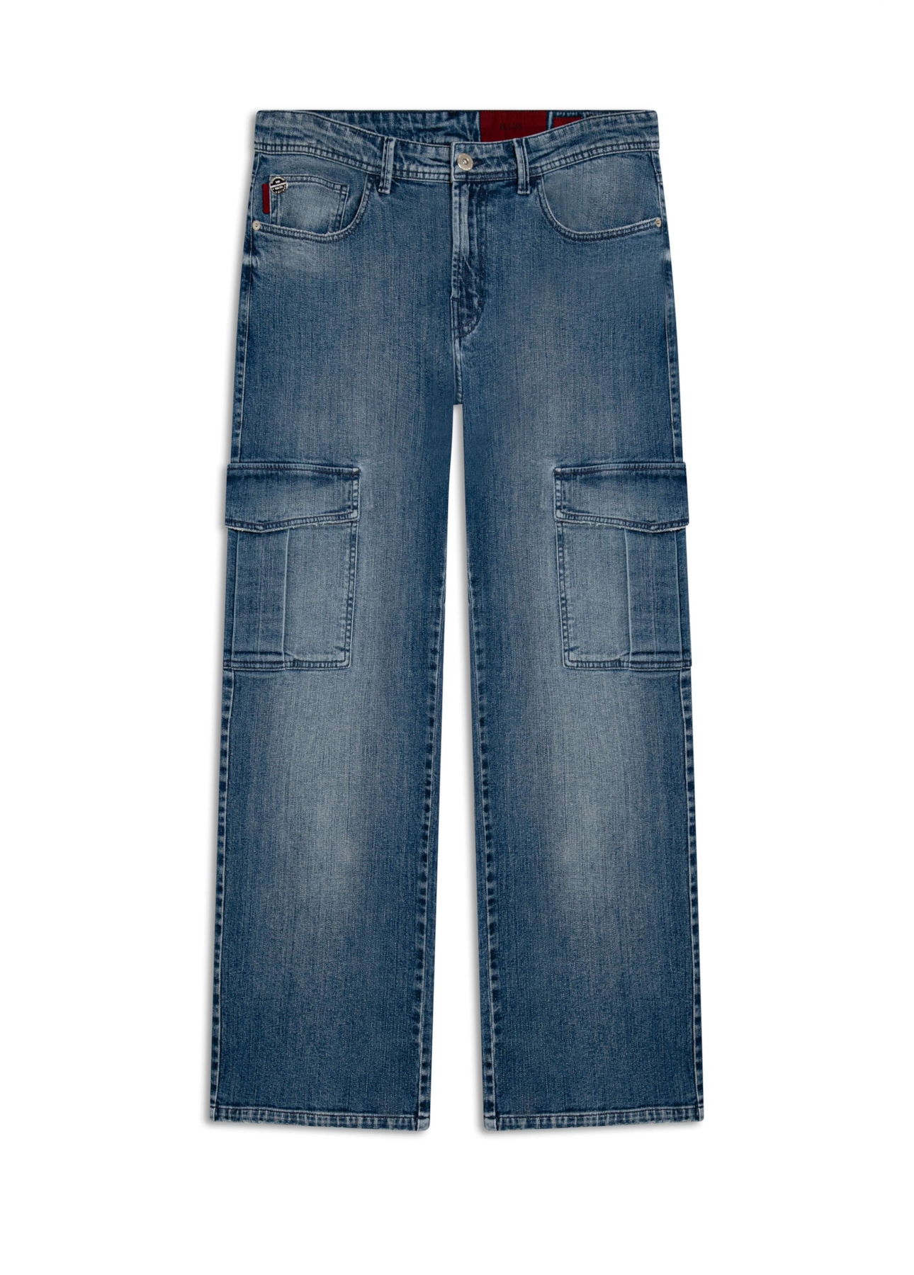 Calça Dark Sea Elastic Low Rise Cargo 1962 Lav. Medio C/ Used
