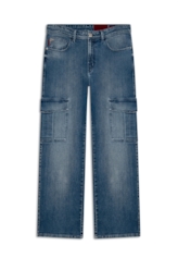 Calça Dark Sea Elastic Low Rise Cargo 1962 Lav. Medio C/ Used