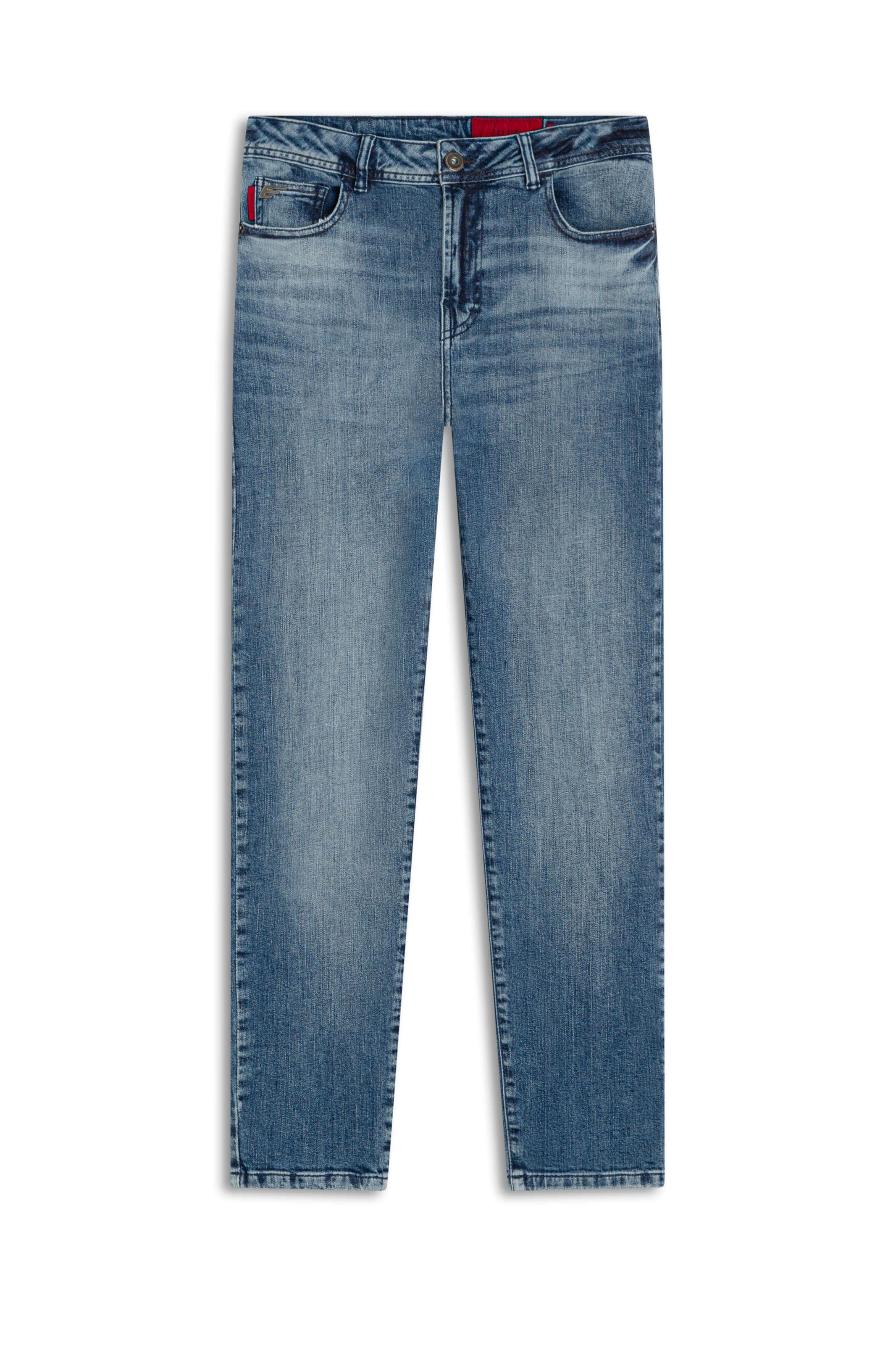 Calça Dark Sea Elastic Mom Lav.Medio C/ Grampos