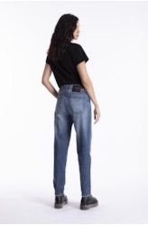 Calça Dark Sea Elastic Mom Lav. Médio C/ Used