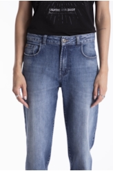Calça Dark Sea Elastic Mom Lav. Médio C/ Used