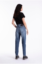 Calça Dark Sea Elastic Mom Lav. Médio C/ Used