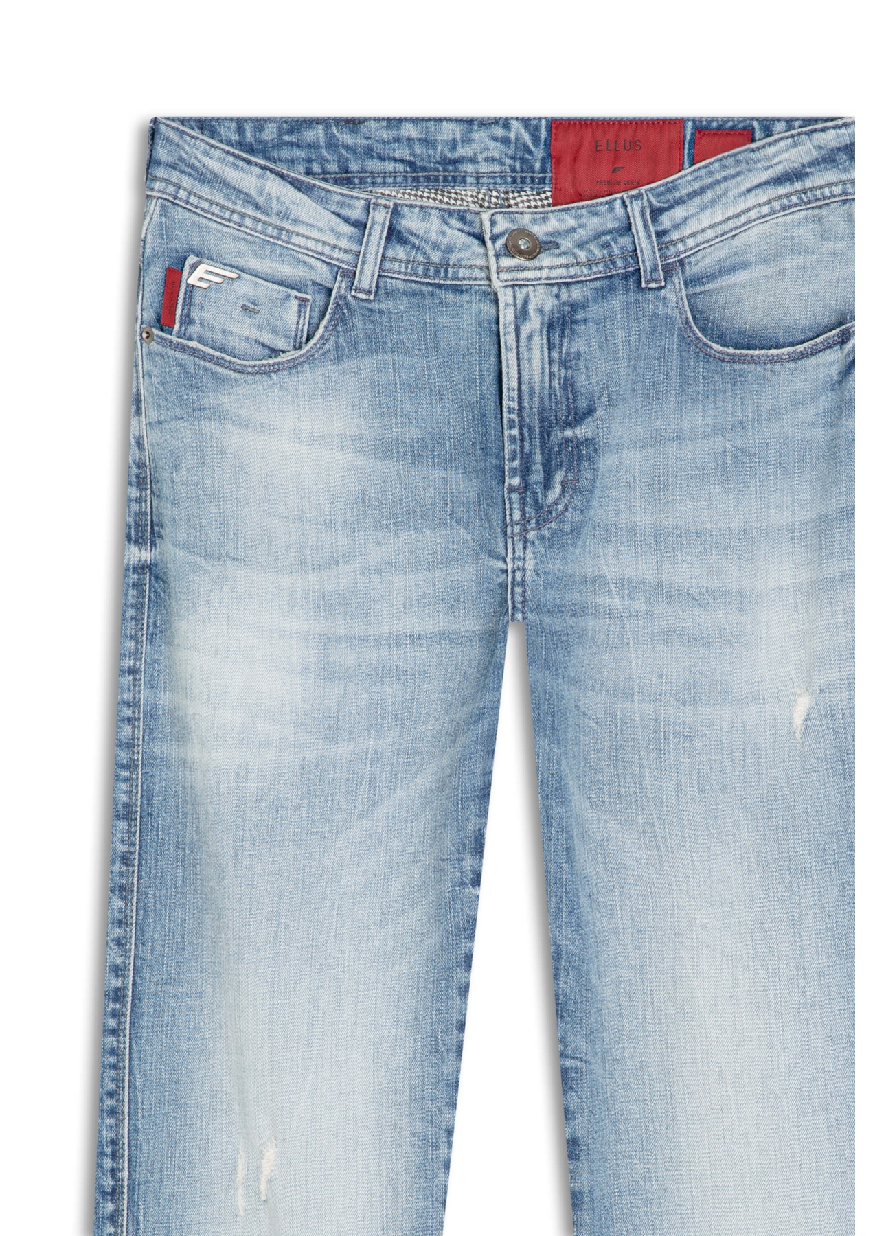 Calça Dark Sea Elastic Reta 1685-Lav.Medio C/Sky+puid