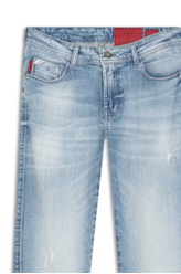 Calça Dark Sea Elastic Reta 1685-Lav.Medio C/Sky+puid