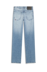 Calça Dark Sea Elastic Reta 1685-Lav.Medio C/Sky+puid