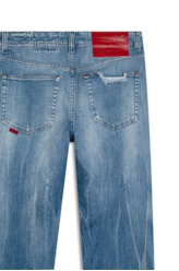 Calca Dark Sea Elastic Slim Lav.Claro C/Tie Dye+puido