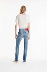 Calca Dark Sea Elastic Slim Lav.Claro C/Tie Dye+puido