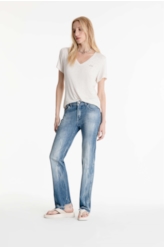 Calca Dark Sea Elastic Slim Lav.Claro C/Tie Dye+puido