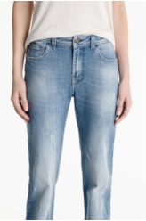 Calca Dark Sea Elastic Slim Lav.Claro C/Tie Dye+puido
