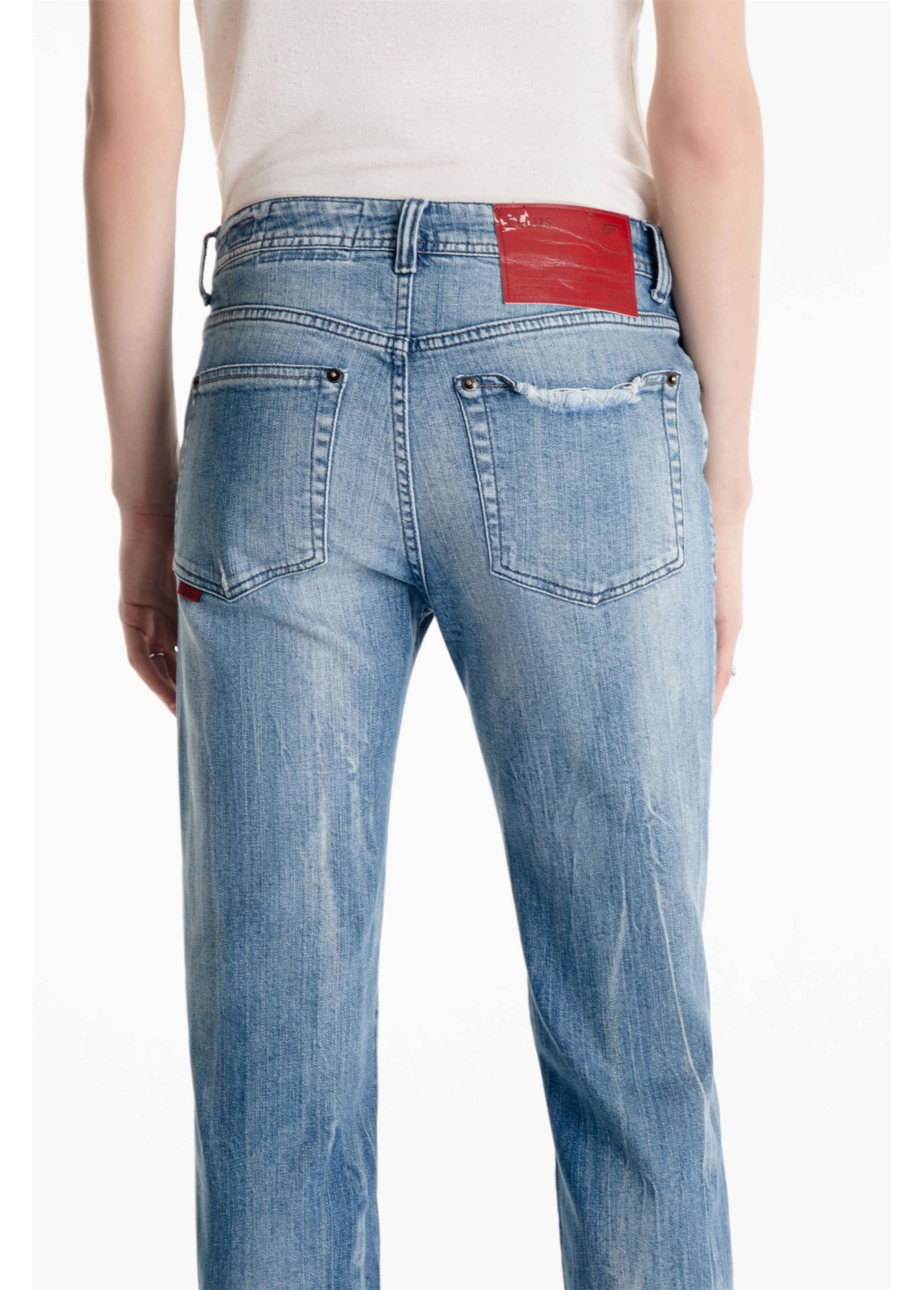 Calca Dark Sea Elastic Slim Lav.Claro C/Tie Dye+puido