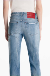 Calca Dark Sea Elastic Slim Lav.Claro C/Tie Dye+puido