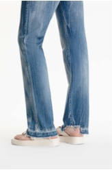 Calca Dark Sea Elastic Slim Lav.Claro C/Tie Dye+puido