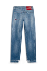 Calca Dark Sea Elastic Slim Lav.Claro C/Tie Dye+puido
