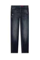 Calça Dark Sea Elastic Slim Western Lav.Escuro C/ Jato+ Puido