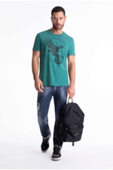 Calça Deep Blue Elastic Slim 1688- Lav.Esc. C/Cerzidos