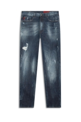 Calça Deep Blue Elastic Slim 1688- Lav.Esc. C/Cerzidos