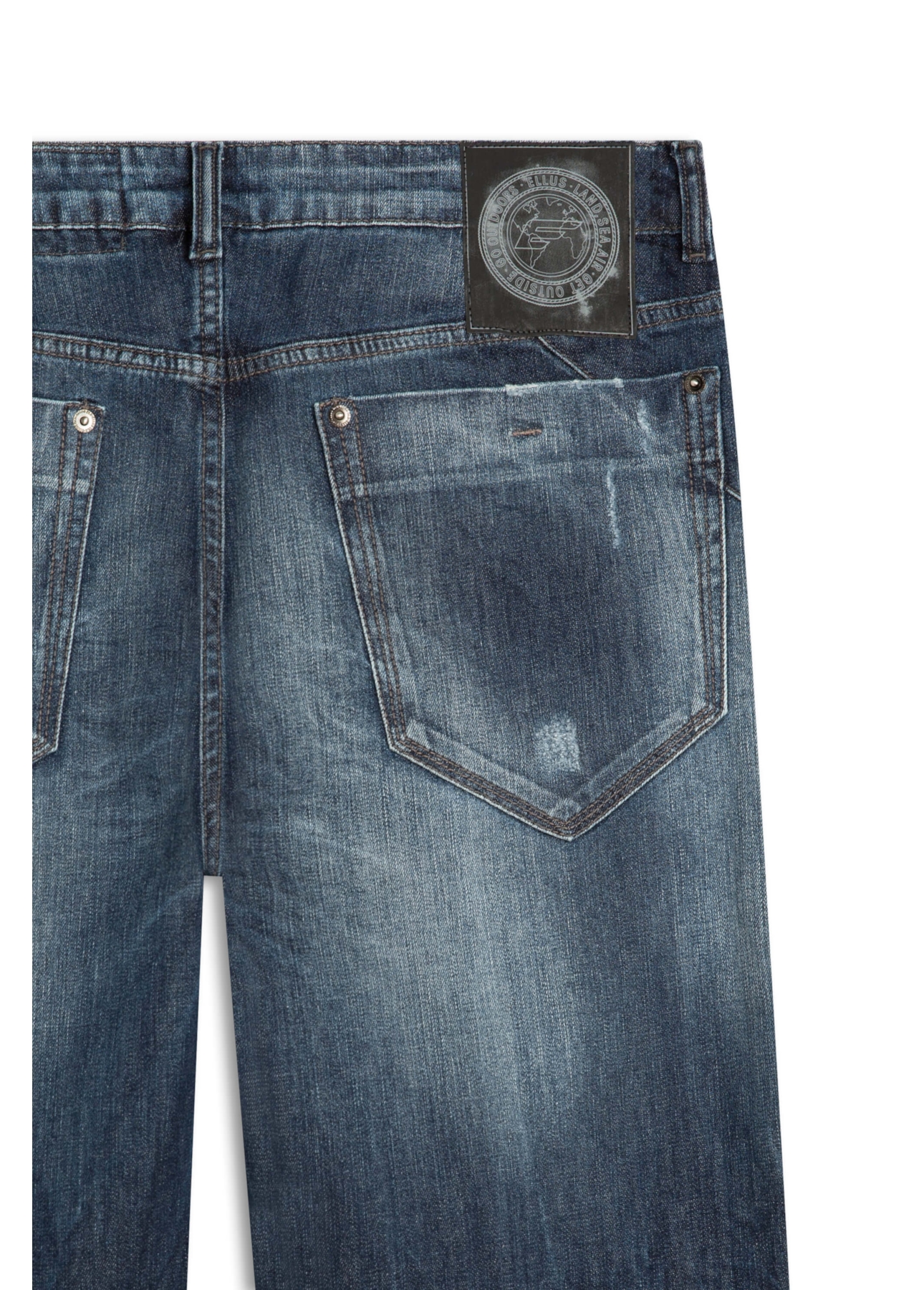 Calça Deep Blue Elastic Slim 1688- Lav.Esc. C/Cerzidos